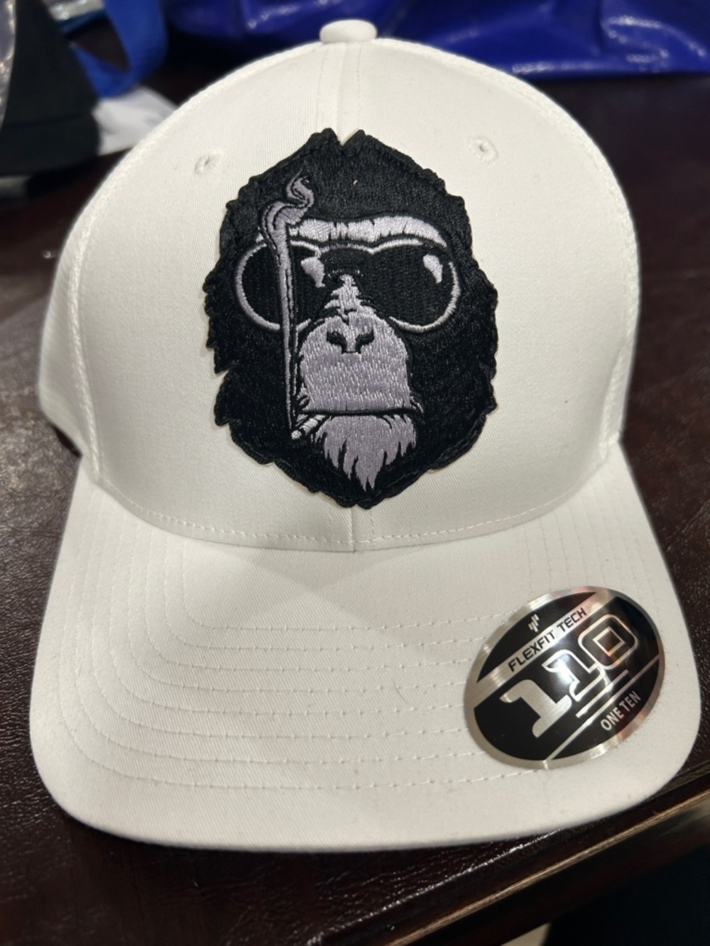 Flexfit custom made Snapback Hat with Embroidered Smoking Ape Patch